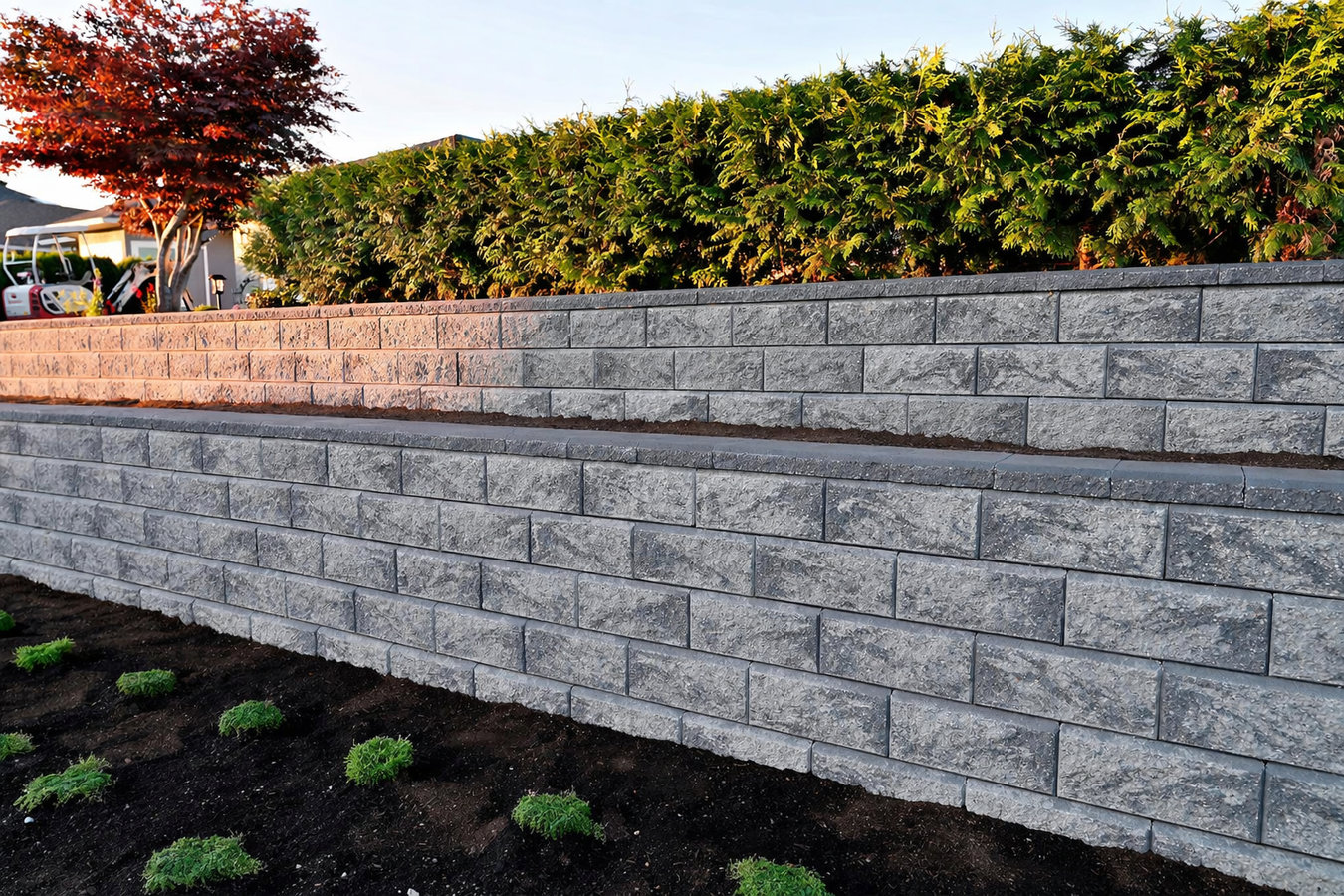 Retaining wall construction
